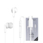 KIT PIETON ECOUTEURS INTRA-AURICULAIRE TYPE-C + TELECOMMANDE + MICRO - BLANC