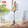 LAMPE SELFIE PERCHE TELESCOPIQUE 95 CM NOIRE - AVEC TREPIED ET TELECOMMANDE - BLUETOOTH 5.2