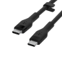 CABLE CHARGE & SYNCHRO USB-C VERS USB-C PD (60W) - SILICONE DOUX - LONGUEUR 2M - NOIR - BELKIN**