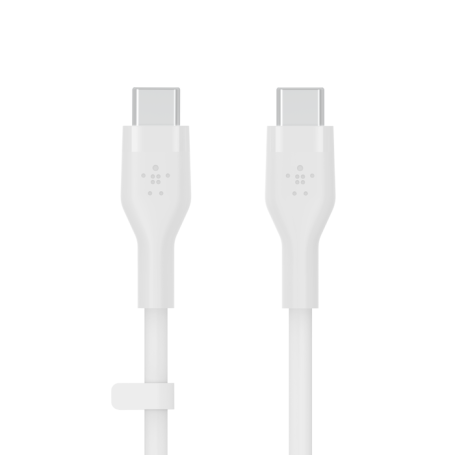 CABLE CHARGE & SYNCHRO USB-C VERS USB-C PD (60W) - SILICONE DOUX - LONGUEUR 2M - BLANC - BELKIN**