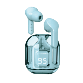 ECOUTEURS TRUE WIRELESS BLUETOOTH 5.3 AVEC AFFICHAGE DIGITAL BLEU -  AIR FLY M2 - CHRYSTAL - RIVERSONG