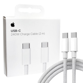 CABLE CHARGE RAPIDE ET SYNCHRO USB-C VERS USB-C 2M (240W) - TISSÉ - MYQT3ZM/A - ORIGINE APPLE