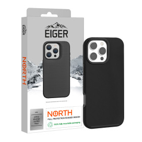 COQUE RIGIDE NOIRE ULTRA-RENFORCÉE POLYCARBONATE *DROP-TEST 4 METRES* POUR APPLE IPHONE 16 PRO MAX - EIGER®