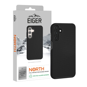 COQUE RIGIDE NOIRE ULTRA-RENFORCÉE POLYCARBONATE *DROP-TEST 4 METRES* POUR SAMSUNG GALAXY A15 4G / 5G - EIGER®