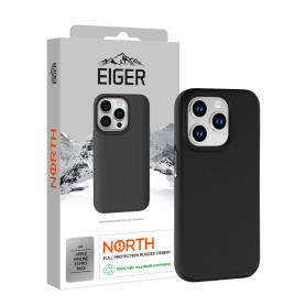 COQUE RIGIDE NOIRE ULTRA-RENFORCÉE POLYCARBONATE *DROP-TEST 4 METRES* POUR APPLE IPHONE 15 PRO MAX - EIGER®