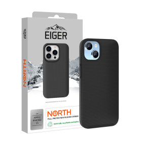 COQUE RIGIDE NOIRE ULTRA-RENFORCÉE POLYCARBONATE *DROP-TEST 4 METRES* POUR APPLE IPHONE 15 - EIGER®