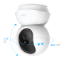 CAMERA WIFI POUR INTERIEUR AVEC ENREGISTREMENT - ROTATIVE 360° ET INCLINABLE 114° - VIDEO 1080P FULL HD - TAPO - TPLINK