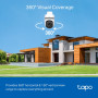 CAMERA WIFI POUR EXTERIEUR AVEC ENREGISTREMENT - ROTATIVE 360° ET INCLINABLE 130° - VIDEO 2K 3MP - TAPO - TPLINK