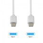 CABLE CHARGE & SYNCHRO USB-C VERS USB-C (60W) 2M BLANC - GRAB 'N GO - BULK