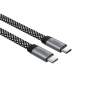 CABLE CHARGE & SYNCHRO USB-C VERS USB-C PD 3.0 (60W) - MAGNÉTIQUE FORMAT PLAT - LONGUEUR 1.5M - GRIS - JAYM®